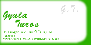 gyula turos business card